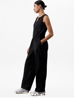 Athleta Black Sleeveless Flex Jumpsuit